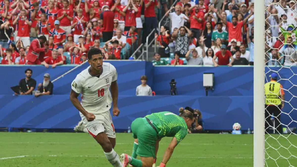 MetLife Stadium — Bellingham Selebrasi Ikonik Usai Inggris Kalahkan Norwegia