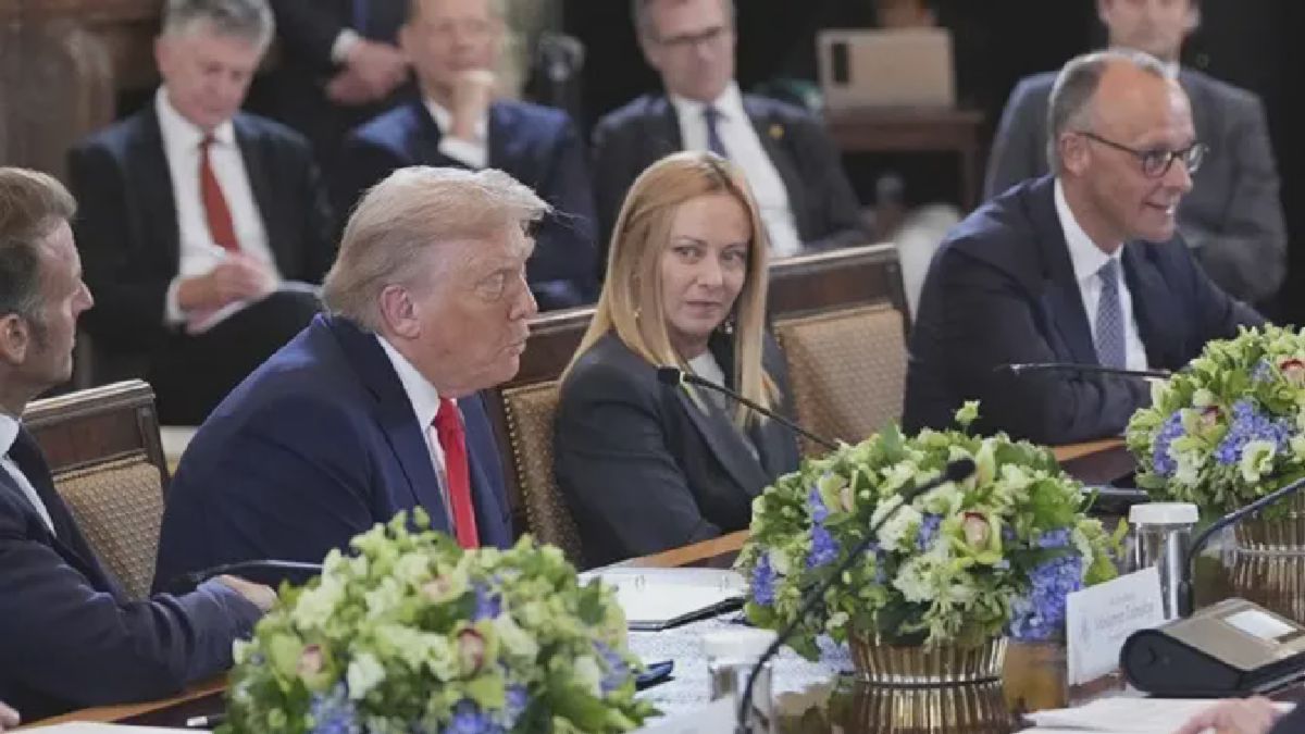 Macron, Trump, Meloni, Merz Bertemu Zelenskyy di Gedung Putih