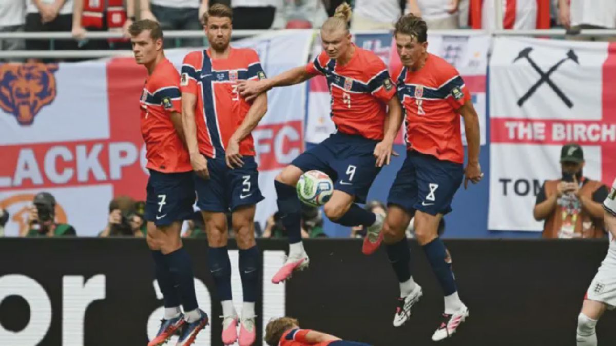 Norwegia Bentuk Tembok Pertahanan Maut, Haaland-Sorloth Siap Hadang Inggris