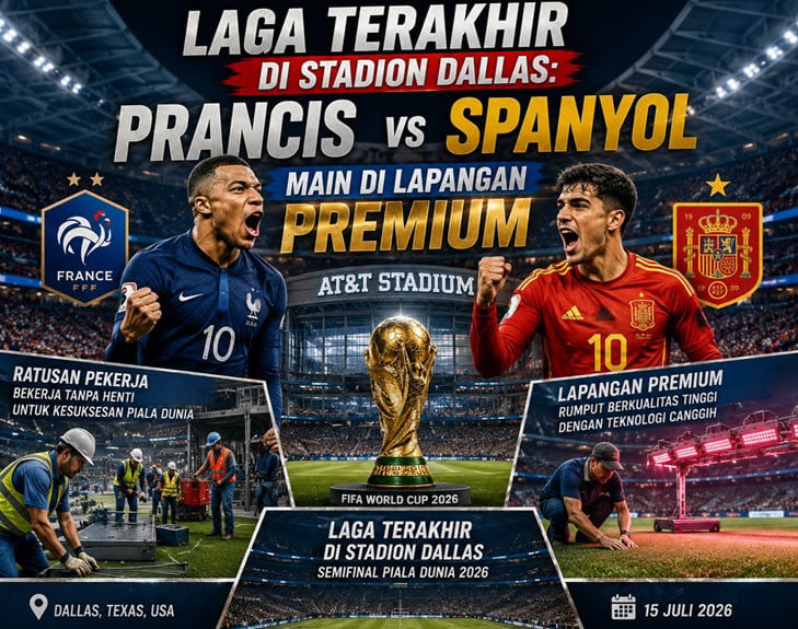 Prancis vs Spanyol Main Semifinal Piala Dunia di Dallas