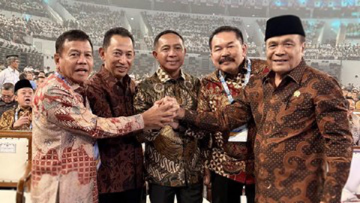 Lima Pimpinan Lembaga Negara Kompak Hadiri Puncak Harkopnas 2026