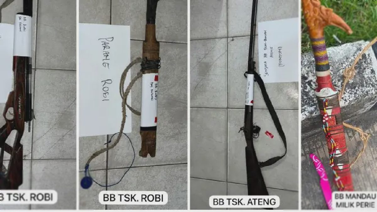 Barang Bukti Ungkap Peran 9 Tersangka Serangan Polisi di Katingan