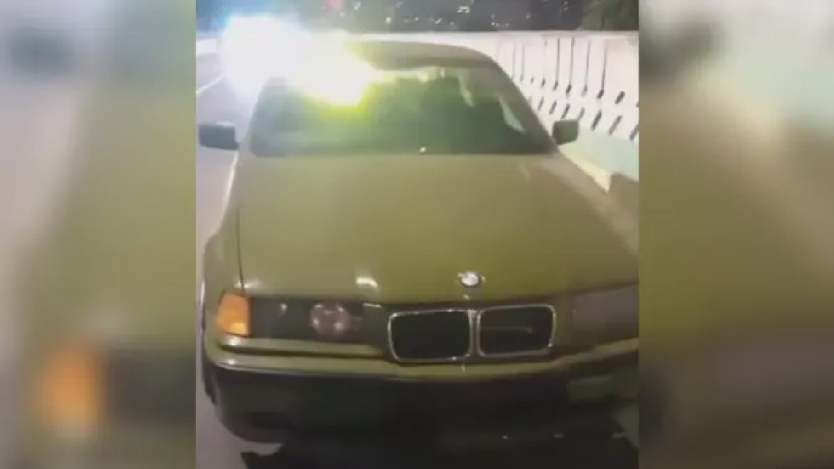 BMW Hijau Tanpa Identitas Diderek di JLNT Antasari